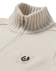 Belstaff - Pale Stone Watch Quarter Zip Lambswool Sweater KNITWEAR Belstaff