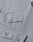 Belstaff - Quarry Blue Scale Cotton Long Sleeve Shirt L/S SHIRTS Belstaff