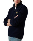 Belstaff - Dark Ink Watch Quarter Zip Lambswool Sweater KNITWEAR Belstaff