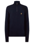 Belstaff - Dark Ink Watch Quarter Zip Lambswool Sweater KNITWEAR Belstaff