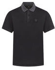 Belstaff - Black Hockley Cotton Jersey Polo Shirt S/S POLOS Belstaff