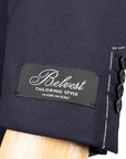 Belvest - Navy 'Natural Soft' Handcrafted Super 120s Wool Suit SUITS Belvest