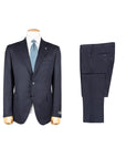 Belvest - Navy 'Natural Soft' Handcrafted Super 120s Wool Suit SUITS Belvest