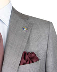 Belvest - Grey Check 'CEO' Handcrafted Pure Wool Suit SUITS Belvest