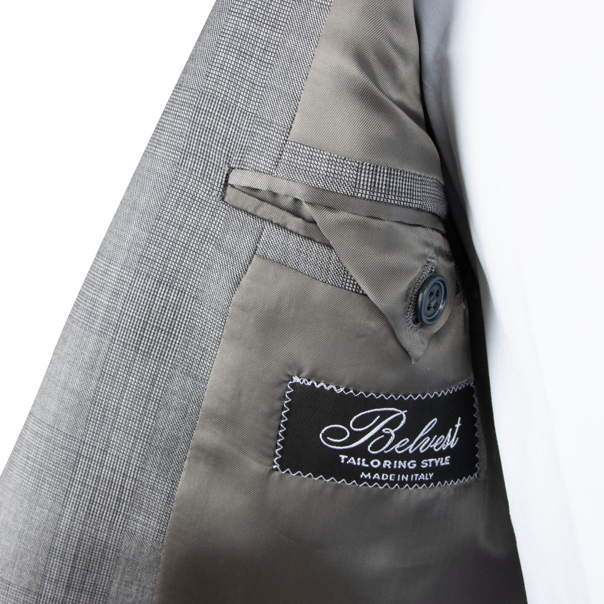 Belvest - Grey Check 'CEO' Handcrafted Pure Wool Suit SUITS Belvest