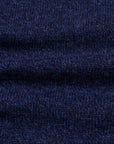 Robert Old - The Bowmore 1/4 Zip Neck Cashmere Sweater - Navy Marl / Russet CASHMERE Robert Old