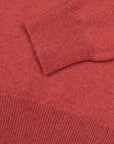 Robert Old - The Bowmore 1/4 Zip Neck Cashmere Sweater - Poppy / Lapis CASHMERE Robert Old