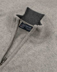 Robert Old - The Bowmore 1/4 Zip Neck Cashmere Sweater - Brume & Smog CASHMERE Robert Old