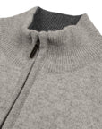 Robert Old - The Bowmore 1/4 Zip Neck Cashmere Sweater - Brume & Smog CASHMERE Robert Old