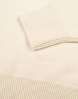 Robert Old - The Bowmore 1/4 Zip Neck Cashmere Sweater - White Undyed / Smog CASHMERE Robert Old