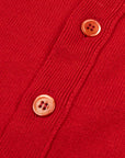 Robert Old - Ruby Red Mallaig 4ply Cashmere Cardigan CASHMERE Robert Old