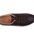 Santoni - Dark Brown Double Buckle Tumbled Leather Sneaker SHOES Santoni