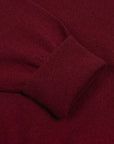 Robert Old - Claret Red Chatsworth 2ply V-Neck Cashmere Sweater CASHMERE Robert Old