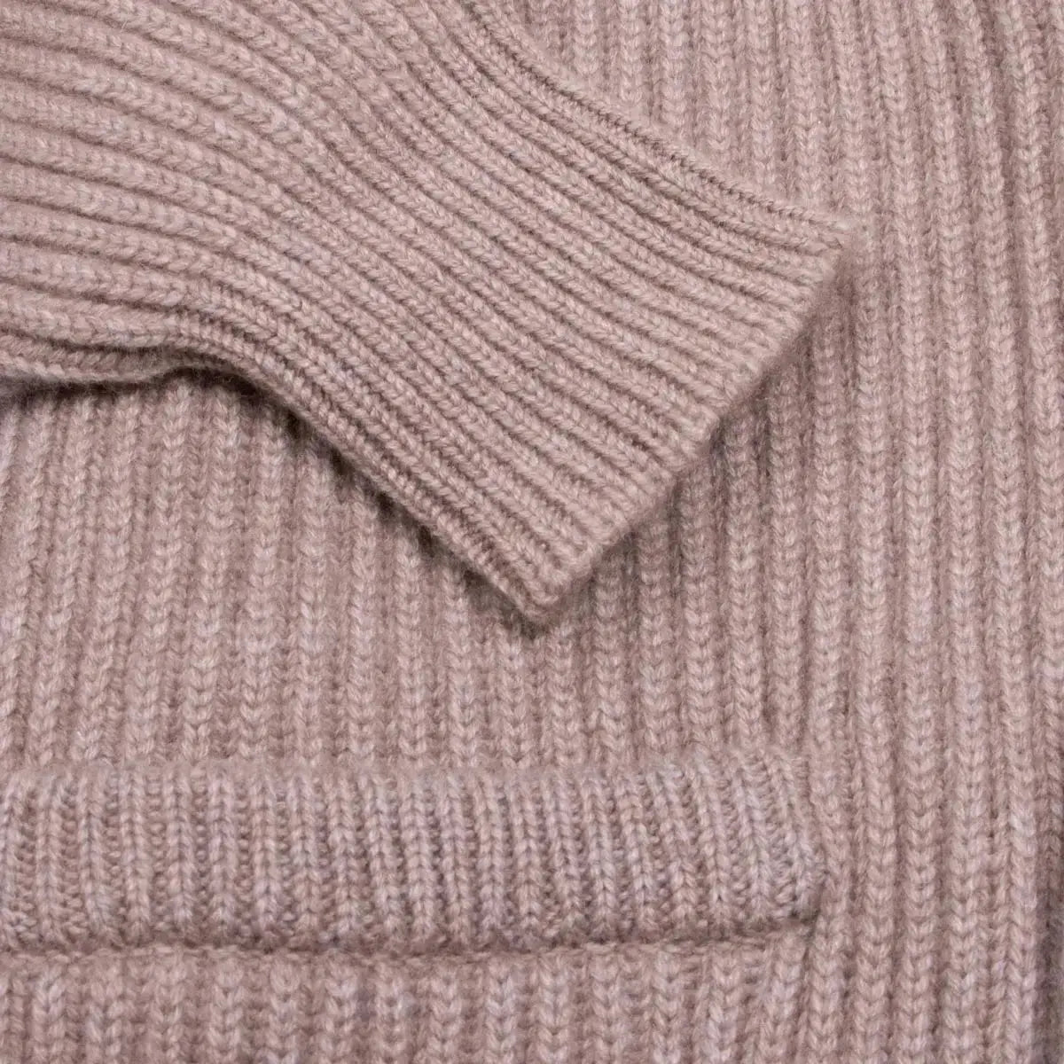 Robert Old - Dark Natural Colonial 8ply Cashmere Shawl Cardigan CASHMERE Robert Old