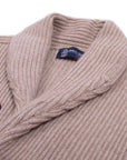 Robert Old - Dark Natural Colonial 8ply Cashmere Shawl Cardigan CASHMERE Robert Old