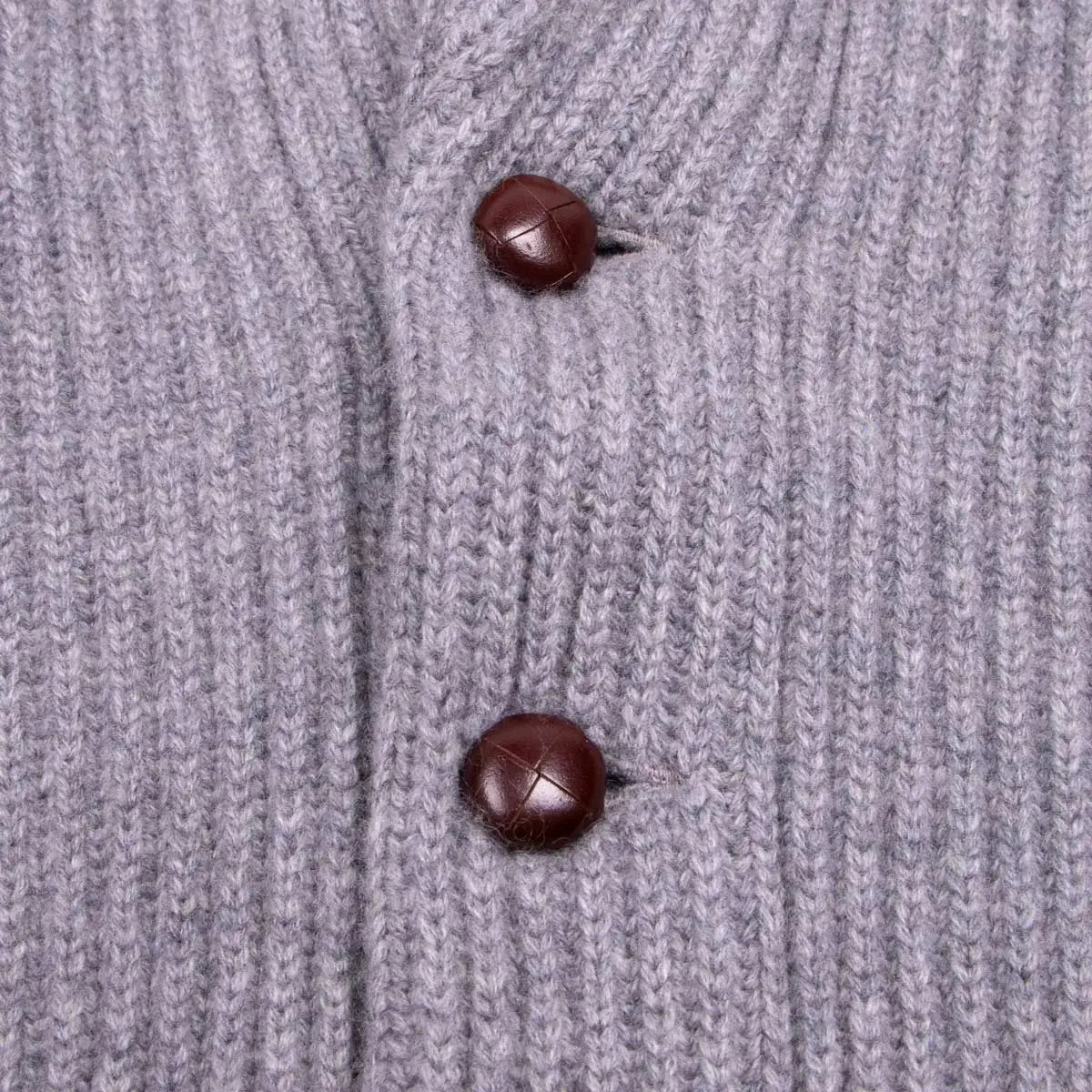 Robert Old - Flannel Grey Colonial 8ply Cashmere Shawl Cardigan CASHMERE Robert Old