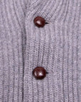 Robert Old - Flannel Grey Colonial 8ply Cashmere Shawl Cardigan CASHMERE Robert Old