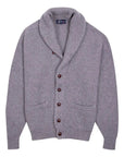 Robert Old - Flannel Grey Colonial 8ply Cashmere Shawl Cardigan CASHMERE Robert Old