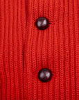 Robert Old - Chilli Red Colonial 8ply Cashmere Shawl Cardigan CASHMERE Robert Old