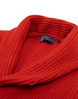 Robert Old - Chilli Red Colonial 8ply Cashmere Shawl Cardigan CASHMERE Robert Old