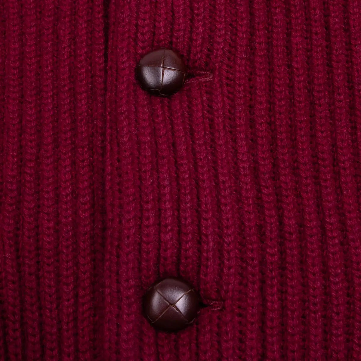 Robert Old - Claret Red Colonial 8ply Cashmere Shawl Cardigan CASHMERE Robert Old
