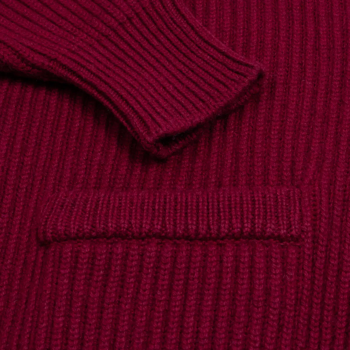 Robert Old - Claret Red Colonial 8ply Cashmere Shawl Cardigan CASHMERE Robert Old