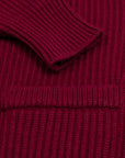 Robert Old - Claret Red Colonial 8ply Cashmere Shawl Cardigan CASHMERE Robert Old