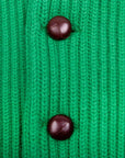 Robert Old - Grasshopper Green Colonial 8ply Cashmere Shawl Cardigan CASHMERE Robert Old