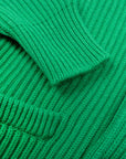 Robert Old - Grasshopper Green Colonial 8ply Cashmere Shawl Cardigan CASHMERE Robert Old