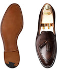 Crockett & Jones - Cavendish Dark Brown Burnished Calf Tassel Loafer SHOES Crockett & Jones