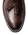 Crockett & Jones - Cavendish Dark Brown Burnished Calf Tassel Loafer SHOES Crockett & Jones
