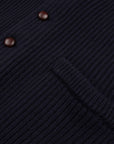 Robert Old - Dark Navy Colonial 8ply Cashmere Shawl Cardigan CASHMERE Robert Old