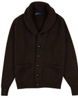 Robert Old - Ebony Colonial 8ply Cashmere Shawl Cardigan CASHMERE Robert Old