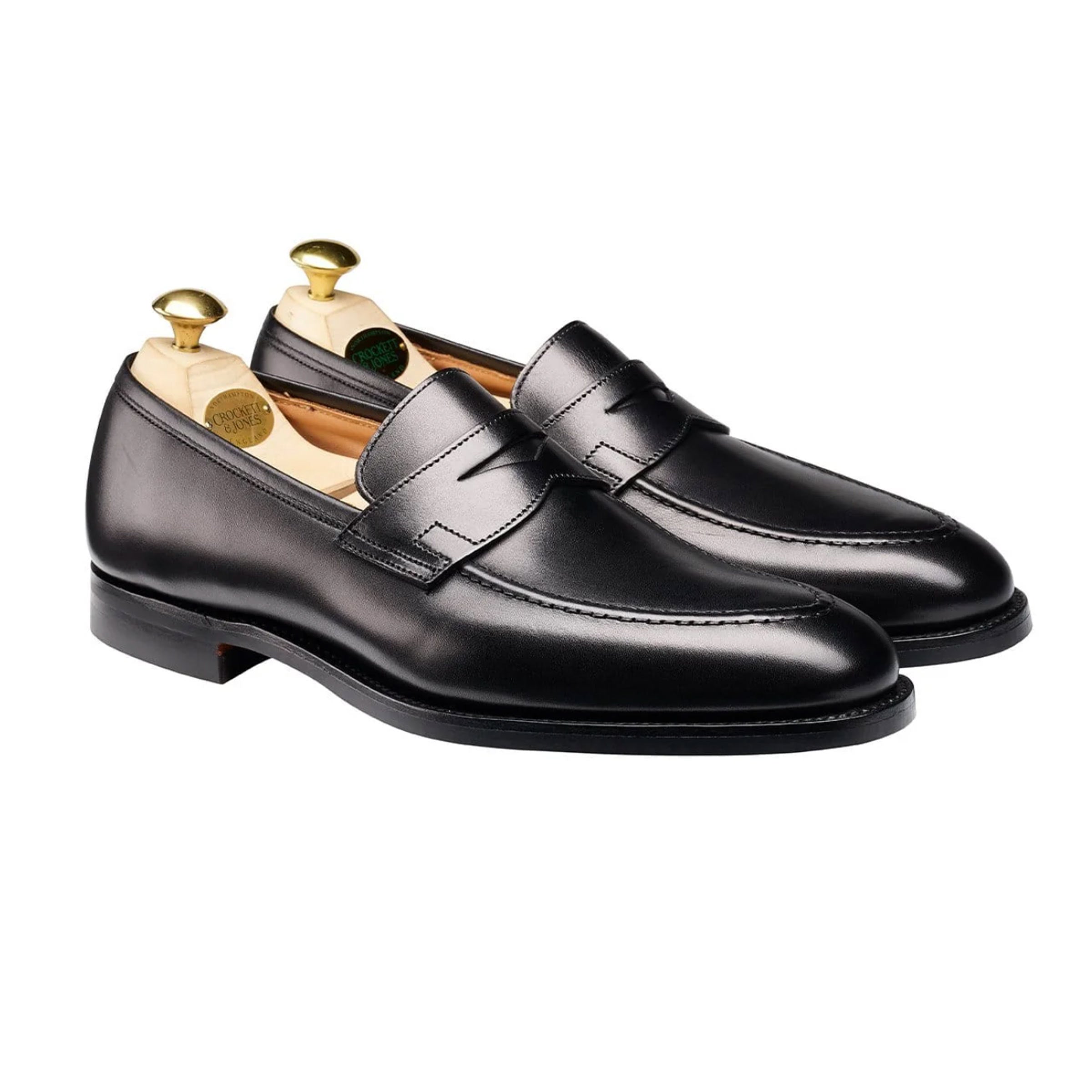 Crockett & Jones - Sydney Black Calf Penny Loafer - Single City Sole SHOES Crockett & Jones