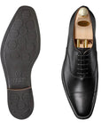 Crockett & Jones - Hallam Black Calf Oxford Shoes City Sole - E Fitting SHOES Crockett & Jones