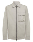 Belstaff - Cement Grey Drome Cotton Gabardine Overshirt BLOUSONS Belstaff
