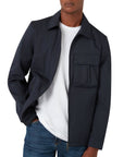 Belstaff - Dark Ink Drome Cotton Gabardine Overshirt BLOUSONS Belstaff