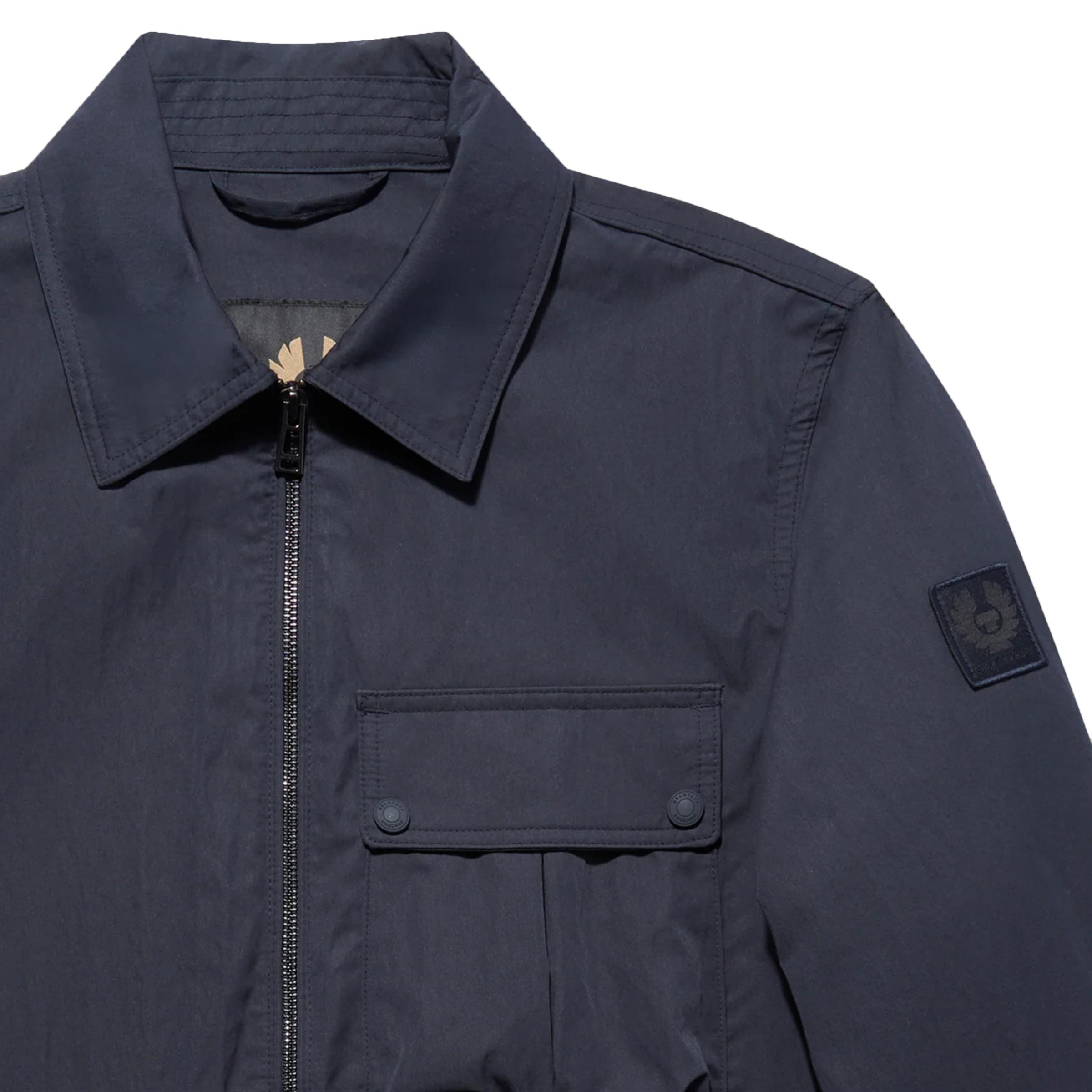 Belstaff - Dark Ink Drome Cotton Gabardine Overshirt BLOUSONS Belstaff