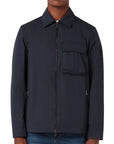 Belstaff - Dark Ink Drome Cotton Gabardine Overshirt BLOUSONS Belstaff