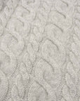 Robert Old - Brume Grey Dalmore 8ply Cashmere Cable Crew Neck