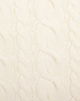 White Undyed Dalmore 8ply Cashmere Cable Crew Neck