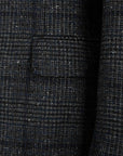 Belvest - Navy & Charcoal Check 'Natural Soft' Wool, Silk & Cashmere Jacket JACKETS Belvest