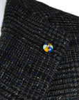 Belvest - Navy & Charcoal Check 'Natural Soft' Wool, Silk & Cashmere Jacket JACKETS Belvest