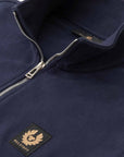 Belstaff - Dark Ink Quarter Zip Cotton Sweatshirt SWEATS Belstaff