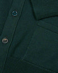 Robert Old - Bottle Green Mallaig 4ply Cashmere Cardigan CASHMERE Robert Old