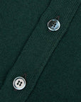 Robert Old - Bottle Green Mallaig 4ply Cashmere Cardigan CASHMERE Robert Old