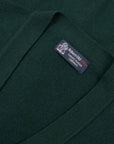 Robert Old - Bottle Green Mallaig 4ply Cashmere Cardigan CASHMERE Robert Old