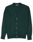 Robert Old - Bottle Green Mallaig 4ply Cashmere Cardigan CASHMERE Robert Old