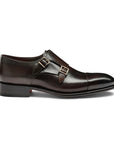 Santoni - Brown Double-Buckle Leather Shoes SHOES Santoni