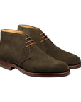 Crockett & Jones - Earth Green Chiltern Suede Chukka Boots SHOES Crockett & Jones
